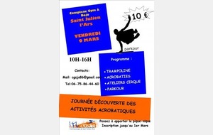 9 Mars - Journée découverte activités acrobatiques