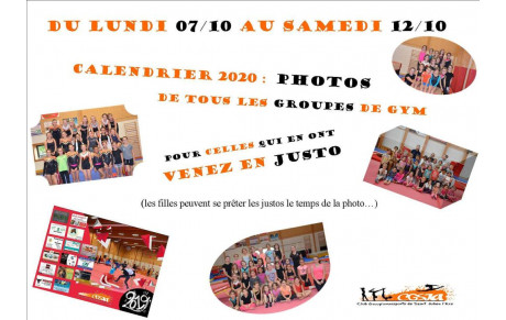 Photos pour le calendrier 