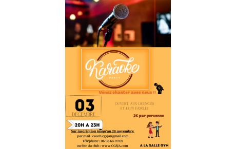 Soirée Karaoké du CGSJA