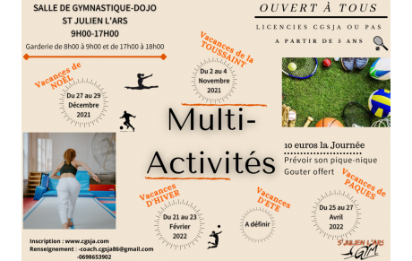 Multi activités vacances de Février 2022