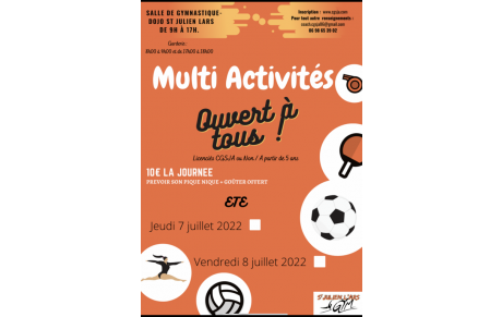 MULTI - ACTIVITES ETE 2022